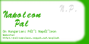 napoleon pal business card